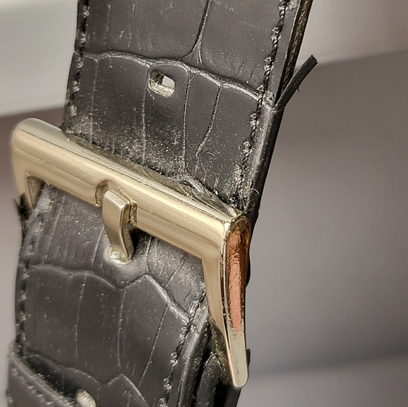 Giani Bernini Handbag Black Brushed Leather, Zipper, Adjustable Alligator Strap - Picture 10 of 10